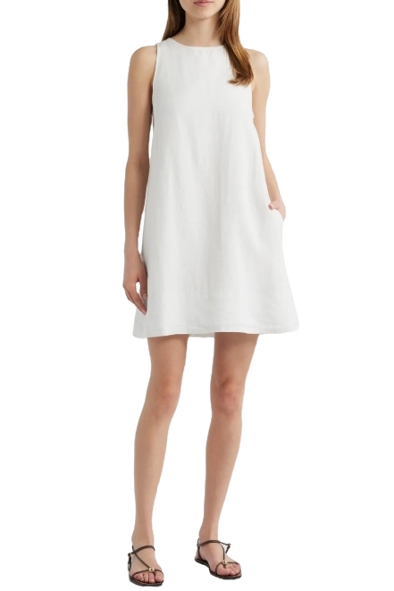 Linen Shift Minidress