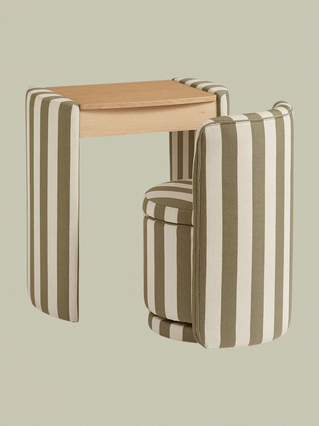 Dunelm, Frankie Compact Dressing Table Set With Mirror and Stool