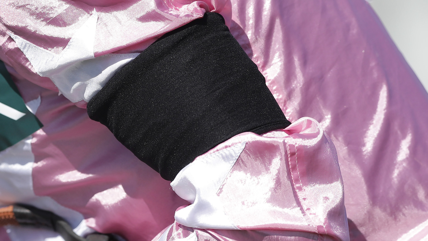 Jockeys black armbands