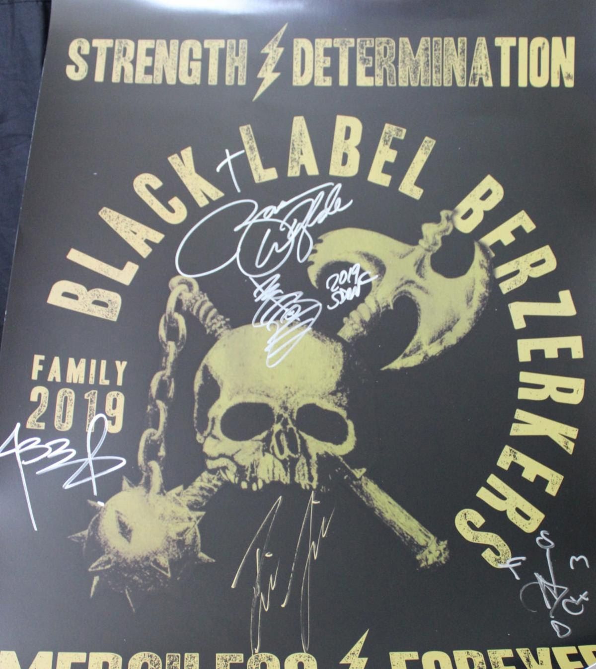 The autographed Black Label Society poster