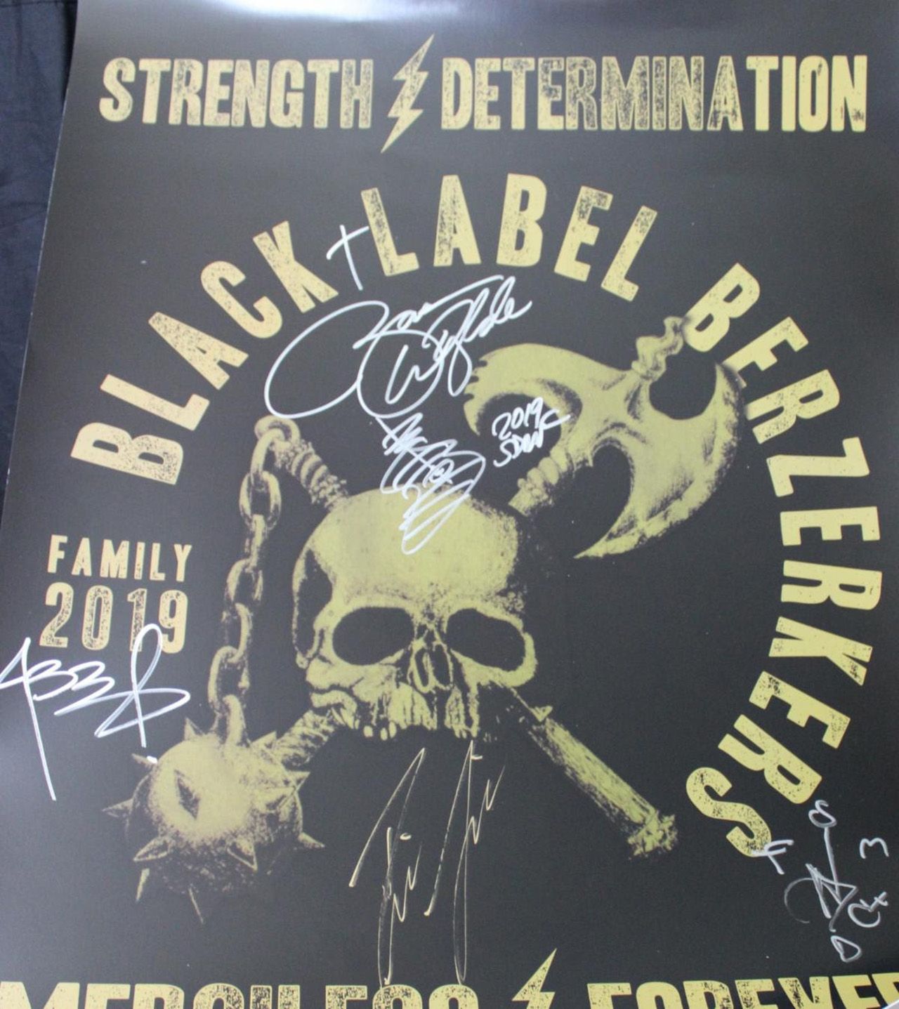 The autographed Black Label Society poster