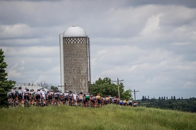 Today&rsquo;s race took riders through the Minnesota farmlands