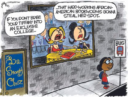 Editorial Cartoon U.S. College Admissions scandal rich parents affirmative action Ivy league