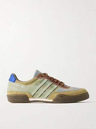 + Craig Green Squash Polta Akh Printed Mesh, Suede and Leather Sneakers