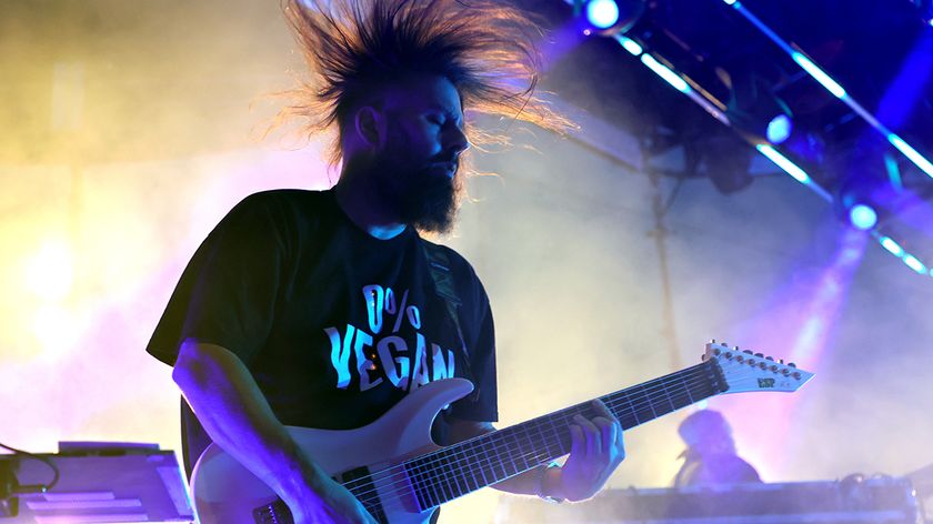 Stephen Carpenter of Deftones performs at Pier 17 Rooftop on May 15, 2022 in New York City
