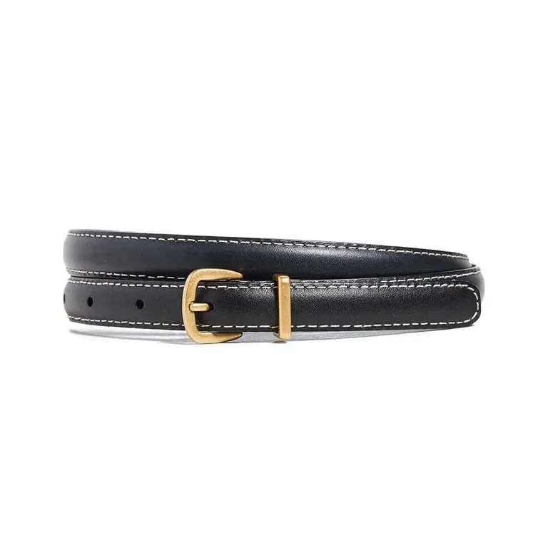 Madewell Women's Skinny Essentials Belt, True Black, M