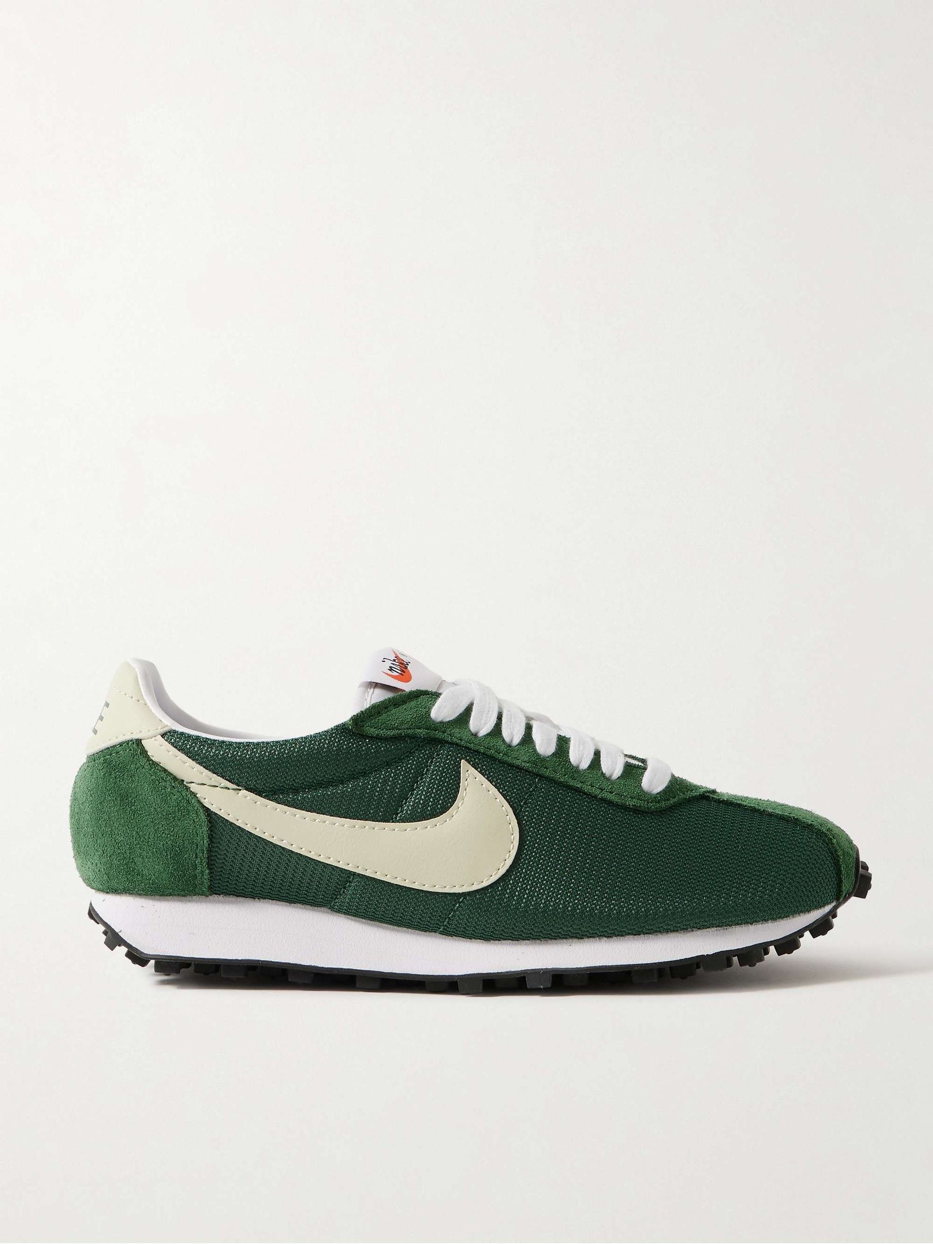 Ld-1000 Leather and Brushed Suede-Trimmed Mesh Sneakers