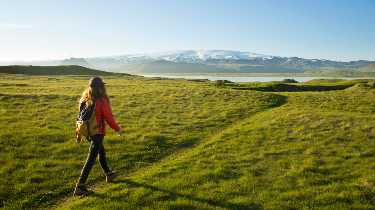 Woman doing a nature walk