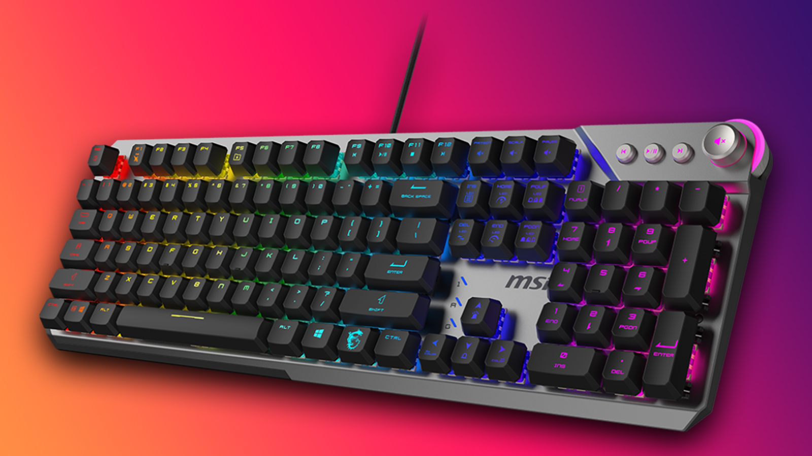 MSI’s silent switch mechanical keyboard debuts at $79.99 — switches with noise levels below 35dB