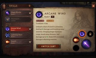 Diablo Immortal Skills Arcane Wind