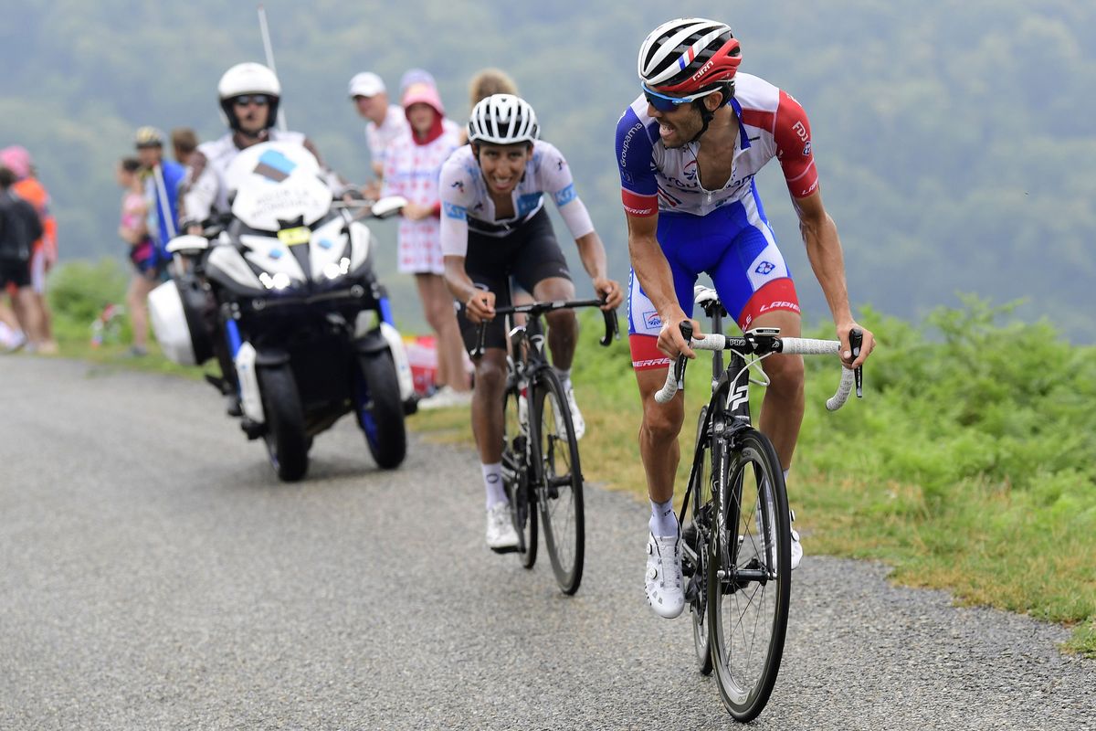 Thibaut Pinot (Groupama-FDJ) on the attack