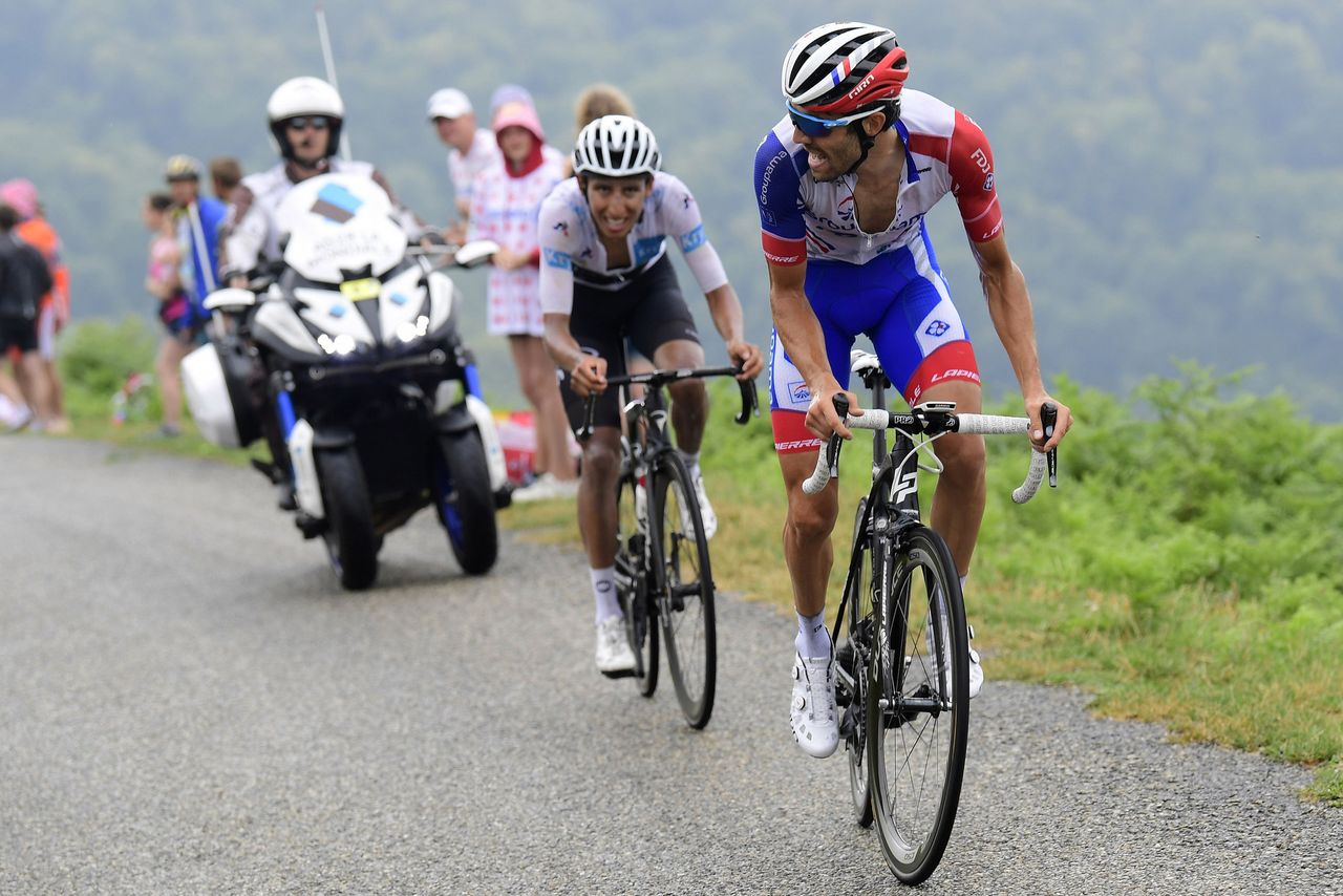 Thibaut Pinot (Groupama-FDJ) on the attack