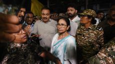 Mamata Banerjee, leader of centrist party Trinamool Congress (TMC), at the elections earlier this month