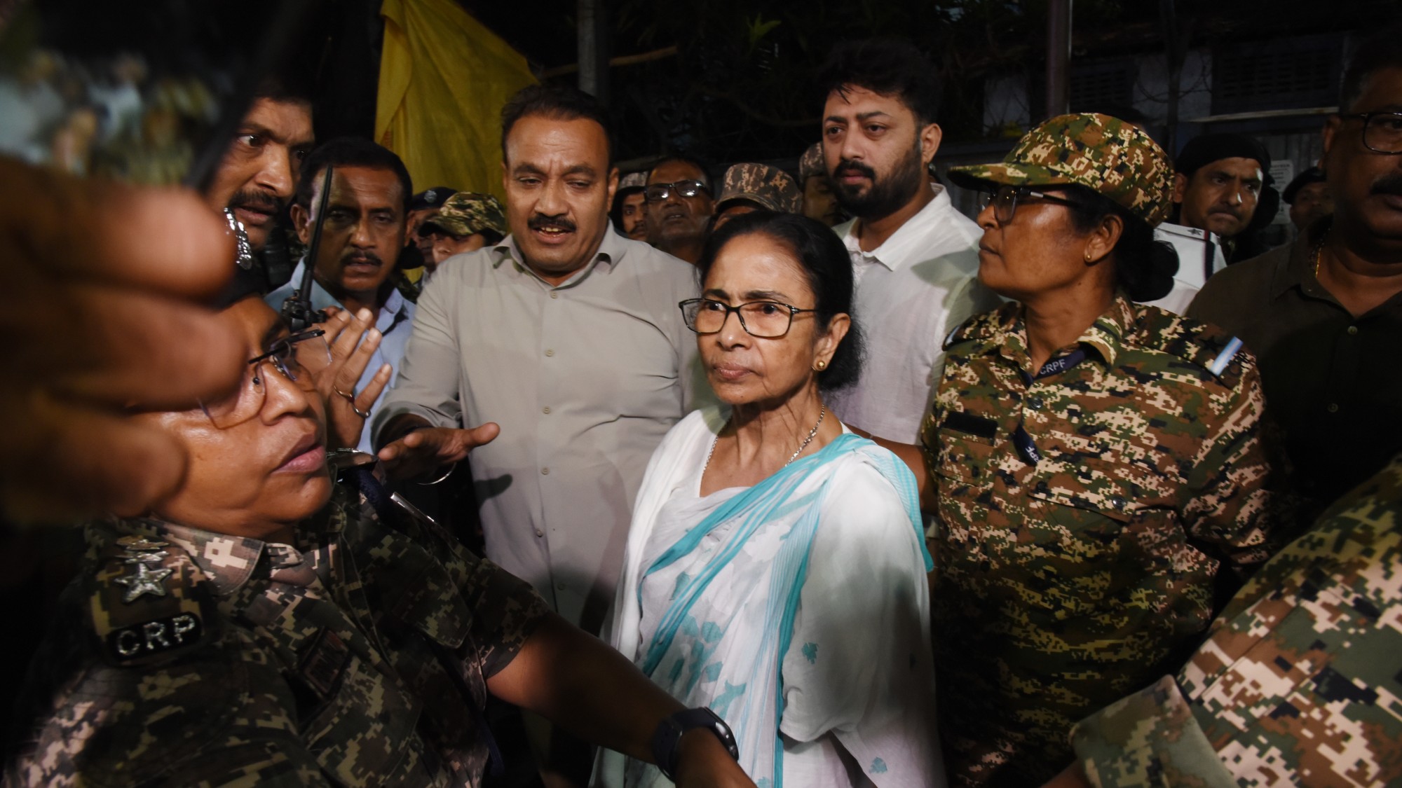 Mamata Banerjee, leader of centrist party Trinamool Congress (TMC), at the elections earlier this month