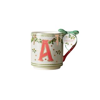 Festive Bistro Tile Monogram Mug