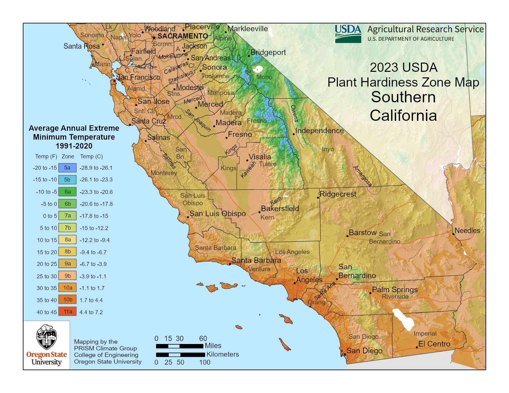 USDA Map Of Planting Zones For California | Gardening Know How