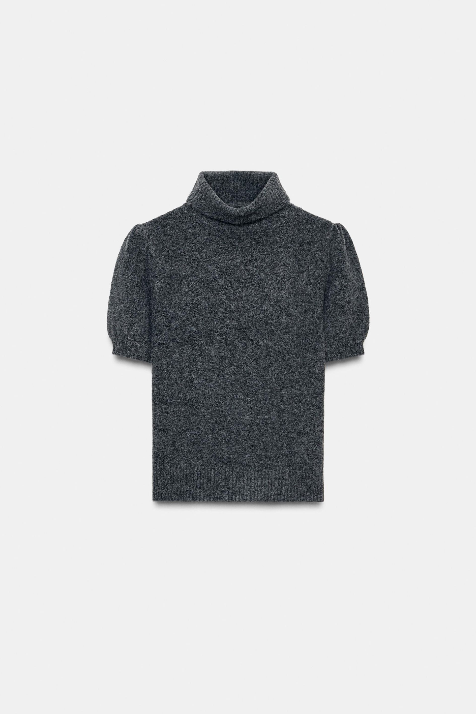 Puff Short Sleeve Knit Sweater