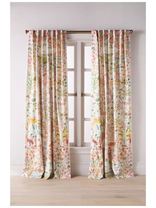 Tales Menagerie Cotton Printed Curtain