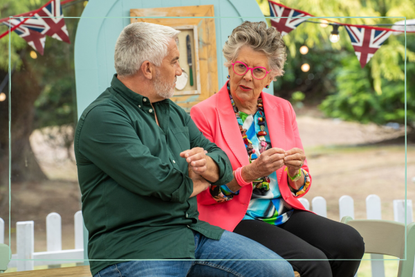 Paul Hollywood and Prue Leith in Bake Off tent