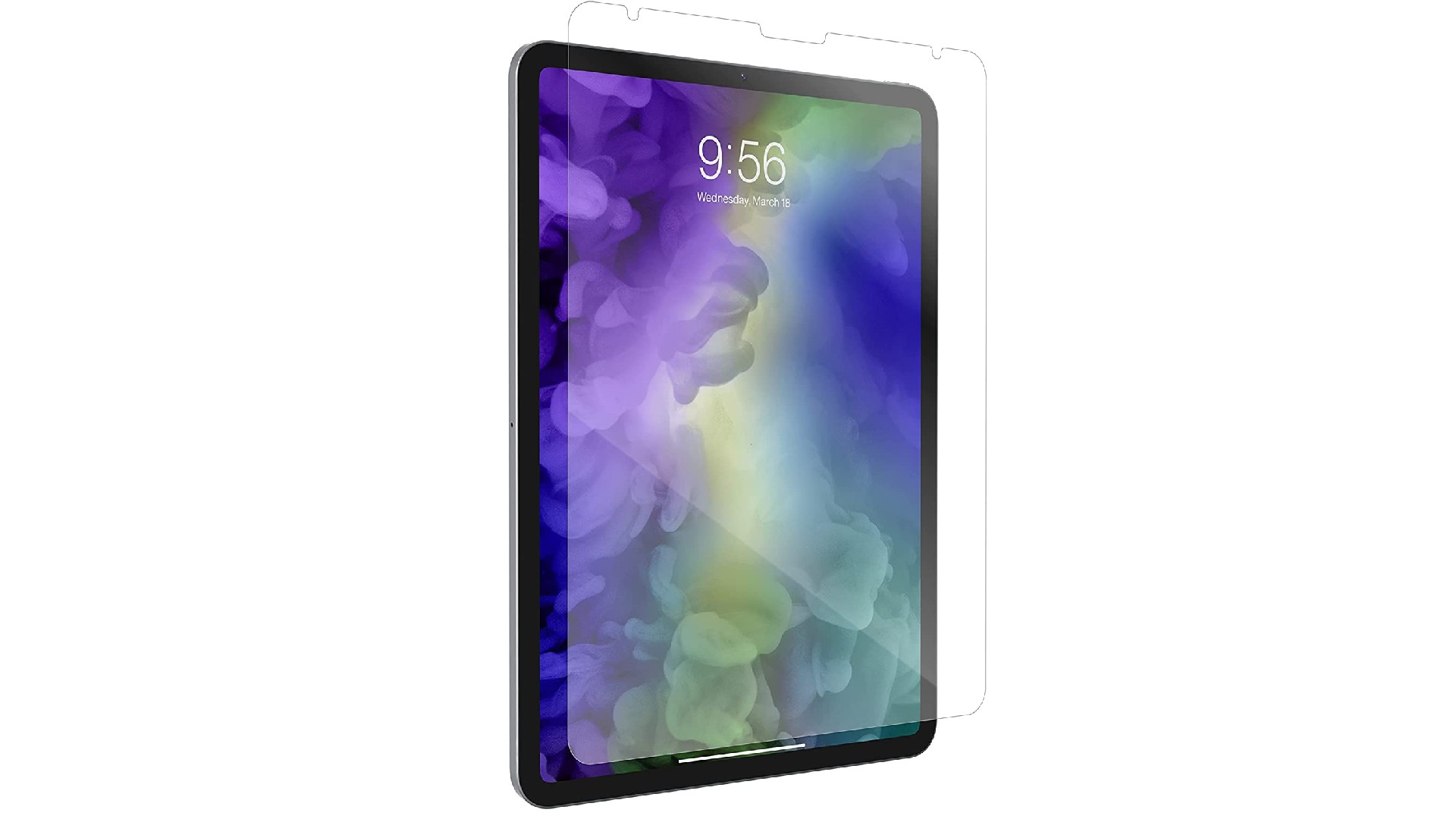 Product shot of ZAGG invisibleSHIELD Glass Plus - Tempered Glass Screen Protector covering an iPad