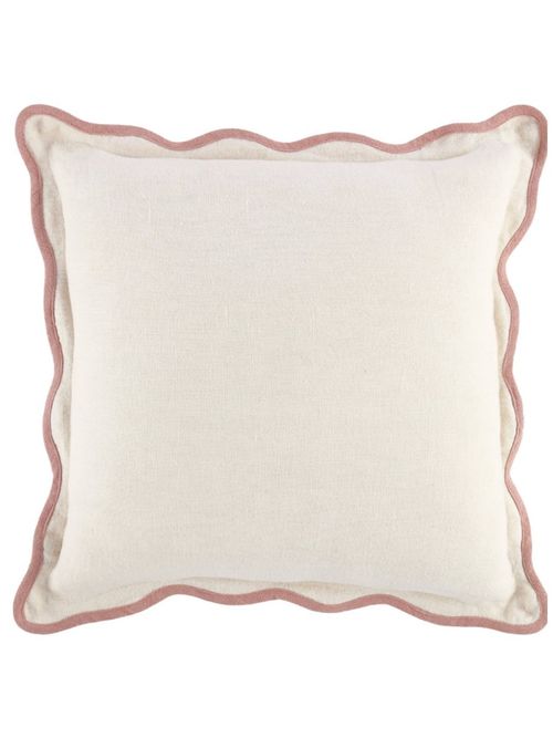 Scallop Cushion in Dusky Pink