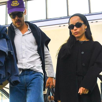 Zo&euml; Kravitz and Harry Styles were spotted in chic airport outfits while traveling
