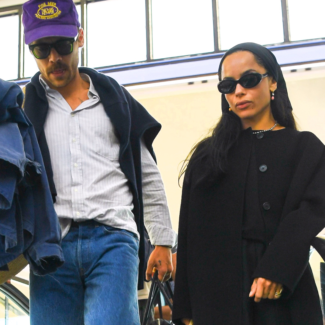 Zoë Kravitz and Harry Styles were spotted in chic airport outfits while traveling