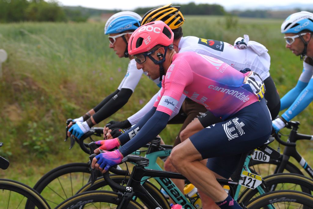 Michael Woods in the bunch during stage 2 at thee Criterium du Dauphine