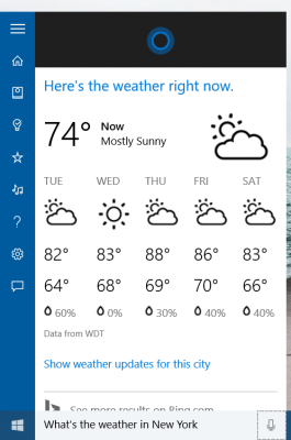 Windows 10 Weather
