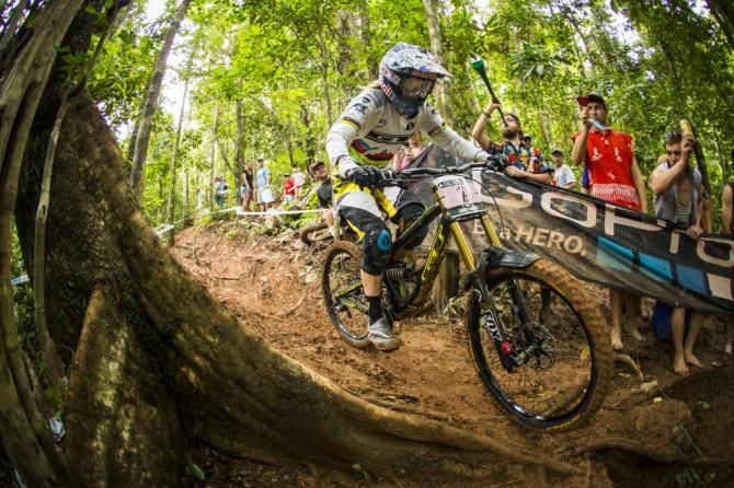 Rachel Atherton on her way to the win