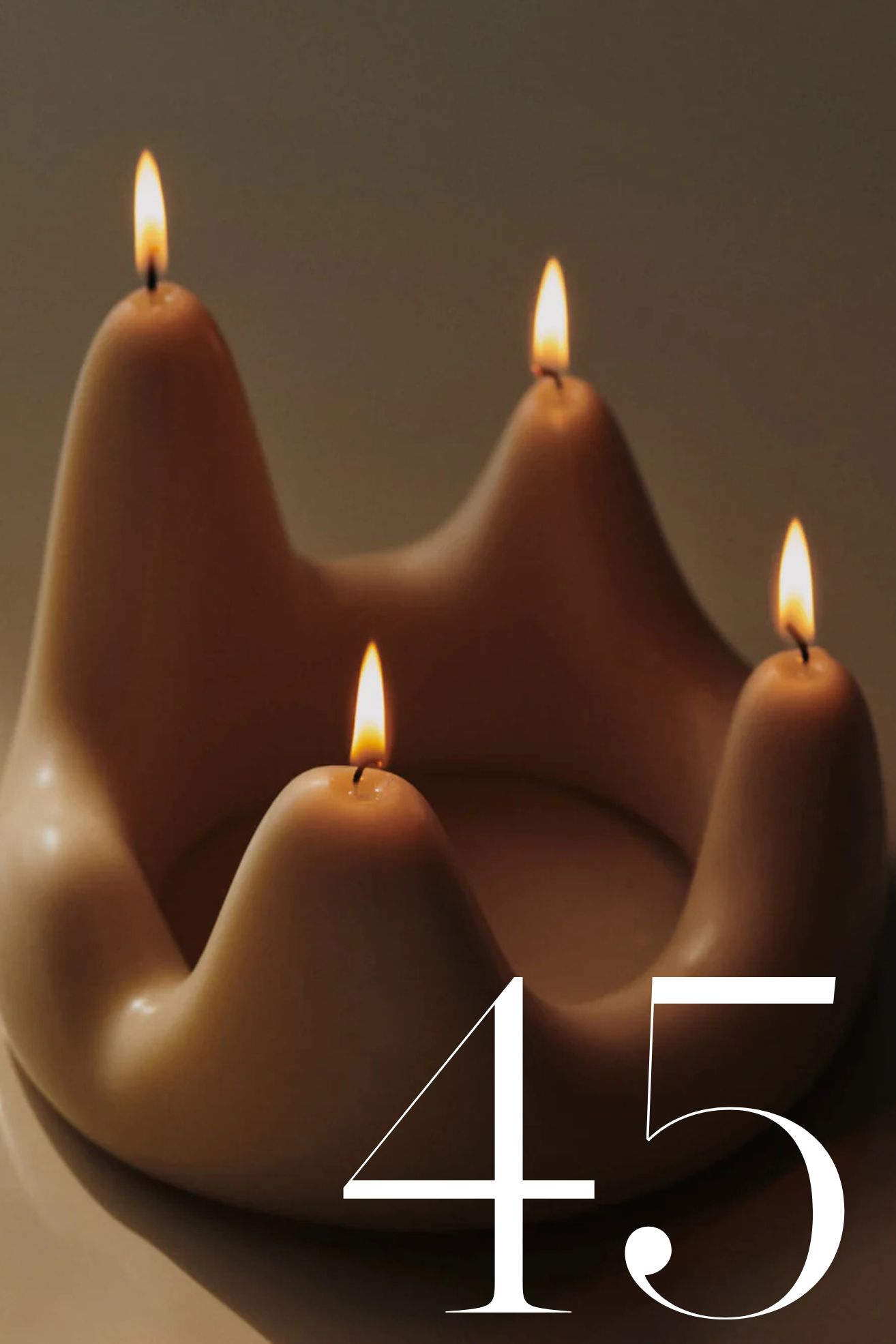 Ferm Living stala candle ring sand