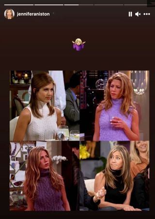 The Rachel hair and cropped turtleneck look