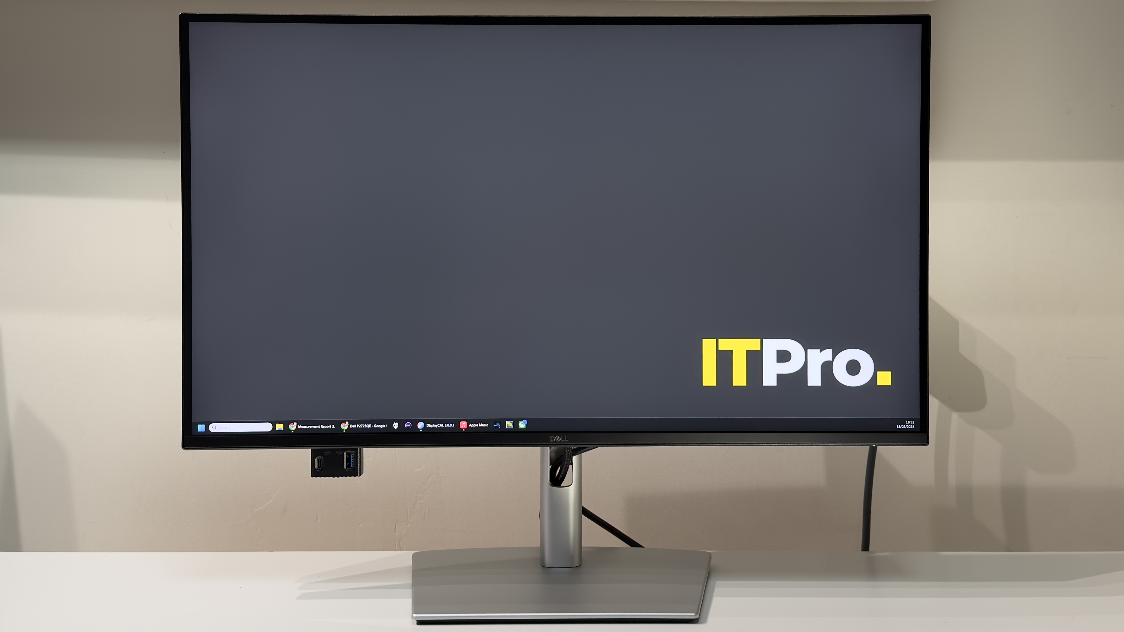 The Dell Pro 27 Plus on a desk