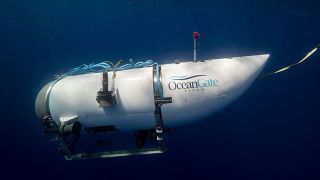 a submersible craft underwater