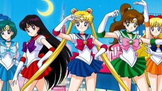 Sailor Moon with her Sailor Scouts