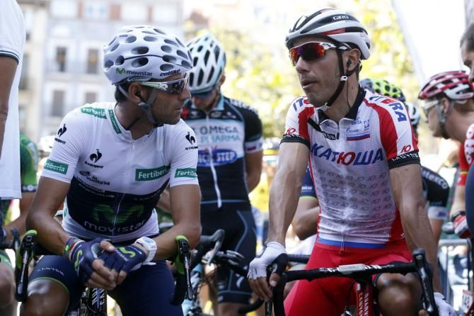 Alejandro Valverde (Movistar) and Joaquim Rodriguez