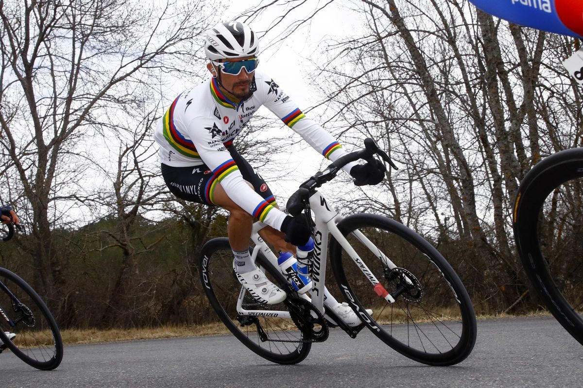 Tour de la Provence 2022 7th Edition 3rd stage Manosque Montagne de Lure 1661 km 13022022 Julian Alaphilippe FRA QuickStep Alpha Vinyl Team photo Roberto BettiniSprintCyclingAgency2022