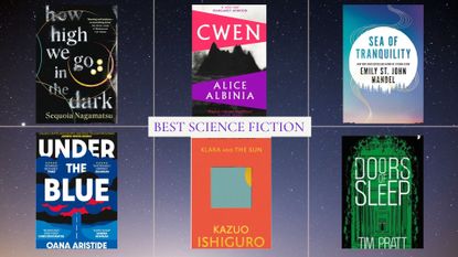 Six of the best science fiction books to read this year on a starry sky background