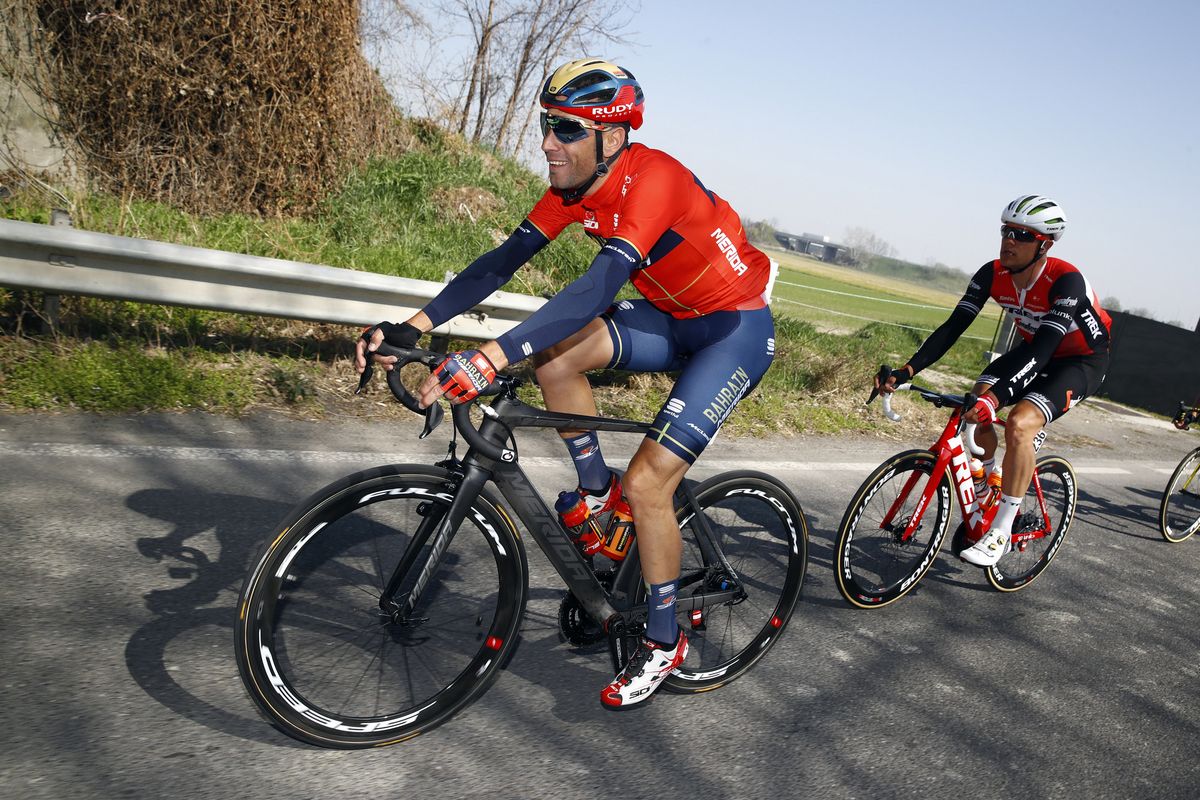 Vincenzo Nibali enjoying himself during the early stages of the race.