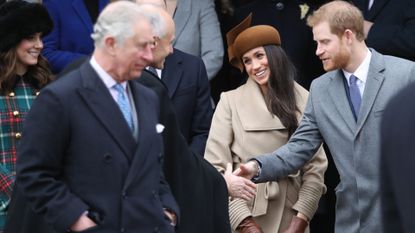 Prince Harry and Meghan Markle at Christmas at Sandringham