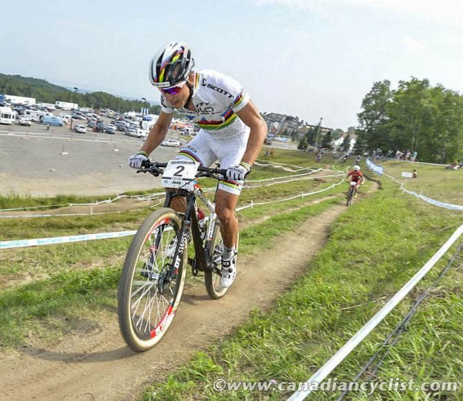 Nino Schurter (Scott-Odlo MTB Racing Team) attacked from the gun