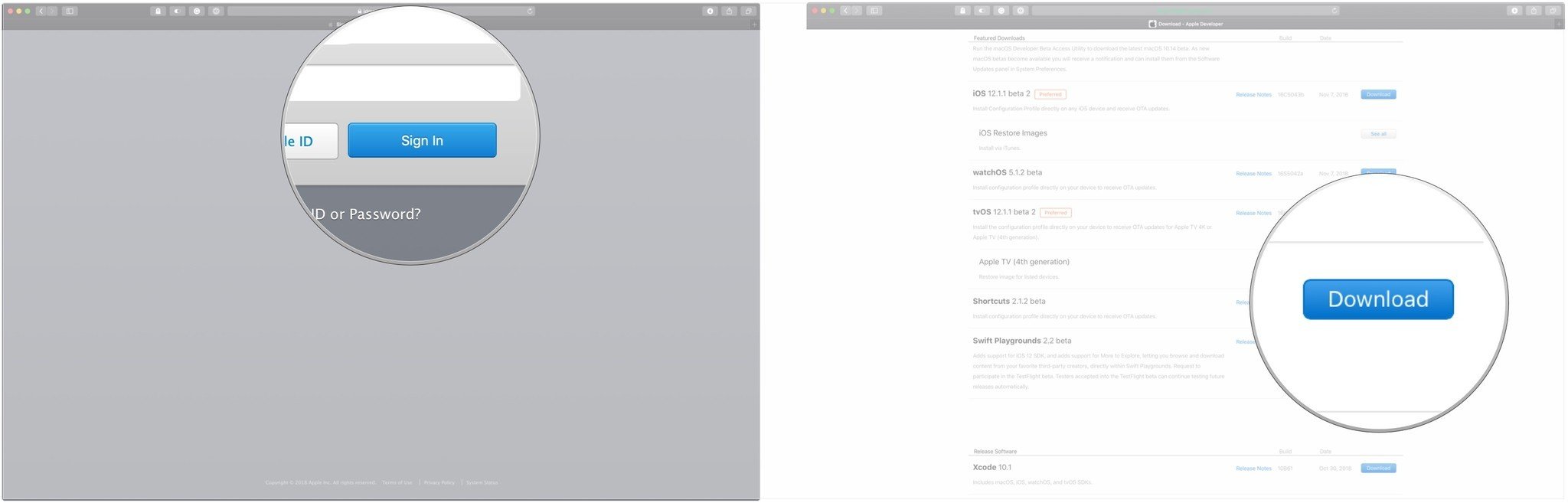 Sign-in, click Download or Request