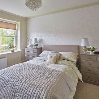 georgian semi with traditional country interiors guest bedroom