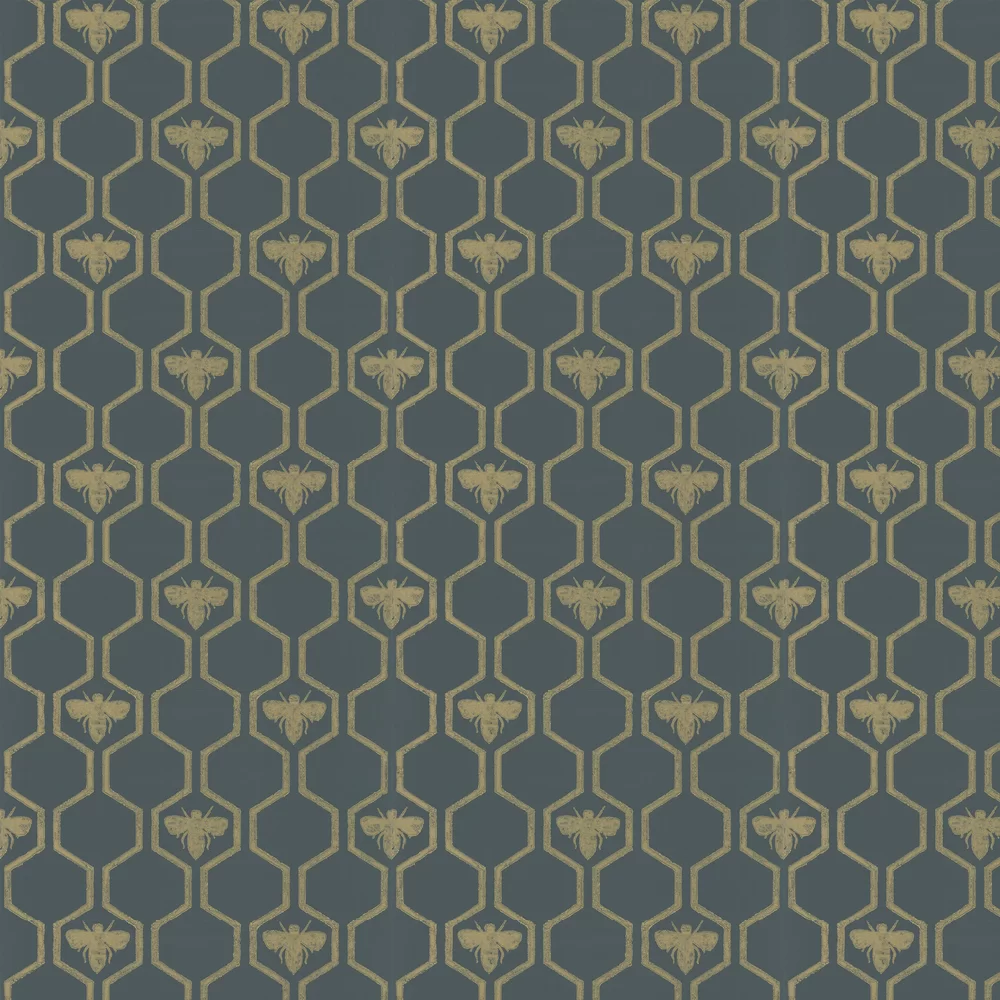 Honey Bees Gold wallpaper