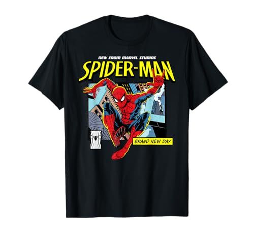 Spider-Man Brand New Day 2026 Rooftop Comic Panel T-Shirt