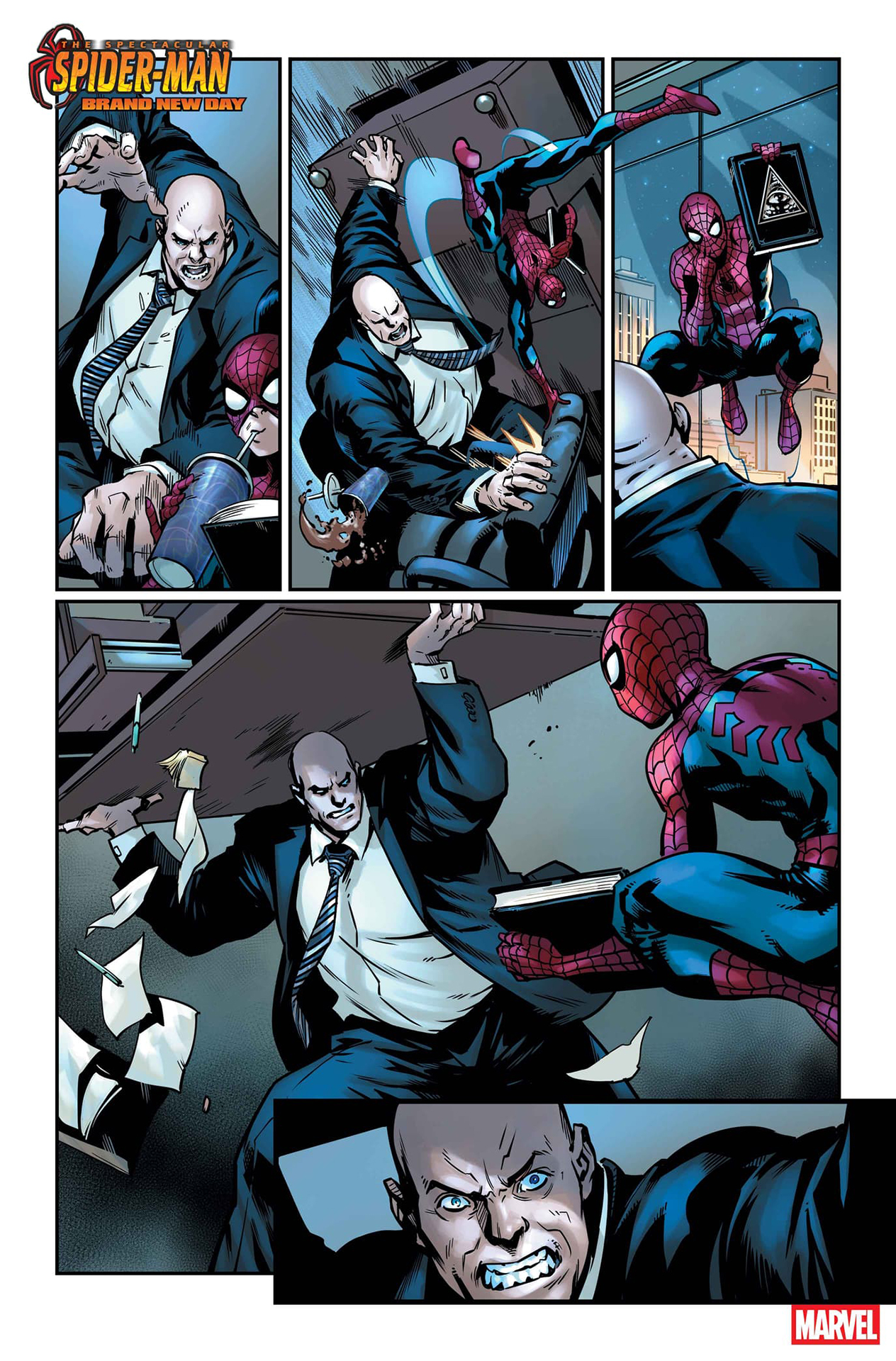 Spider-Man confronting The Kingpin