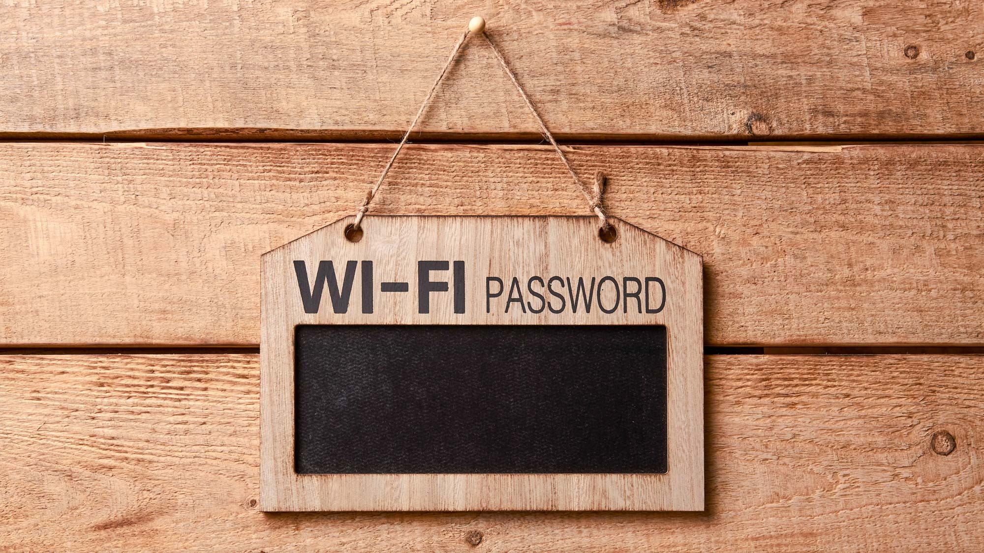 Whiteboard sign where you can write your Wi-Fi password