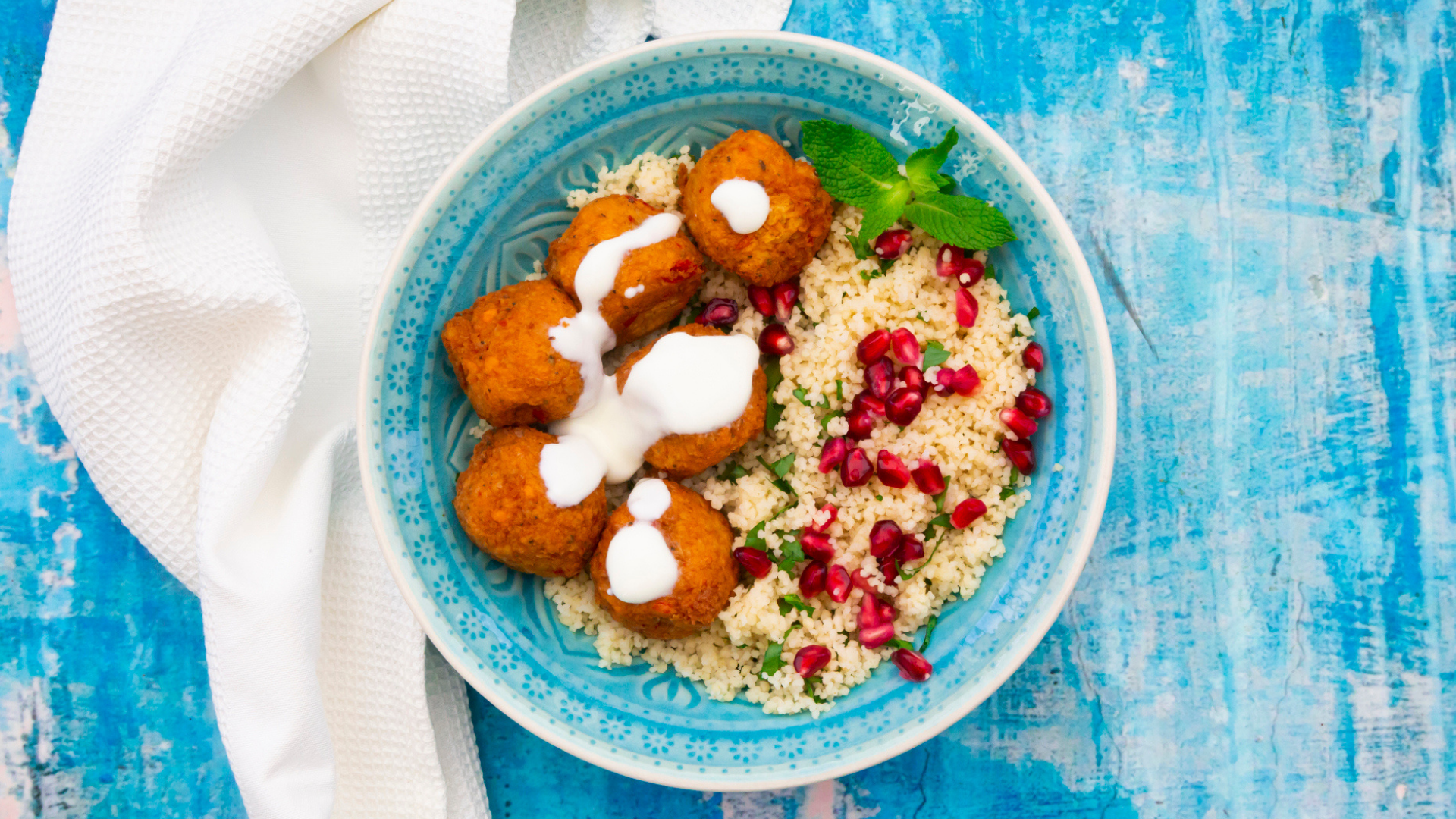 falafel salad with couscous