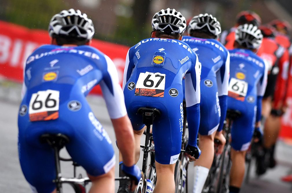 Quick-Step Floors out on the road in the Hammer Chase