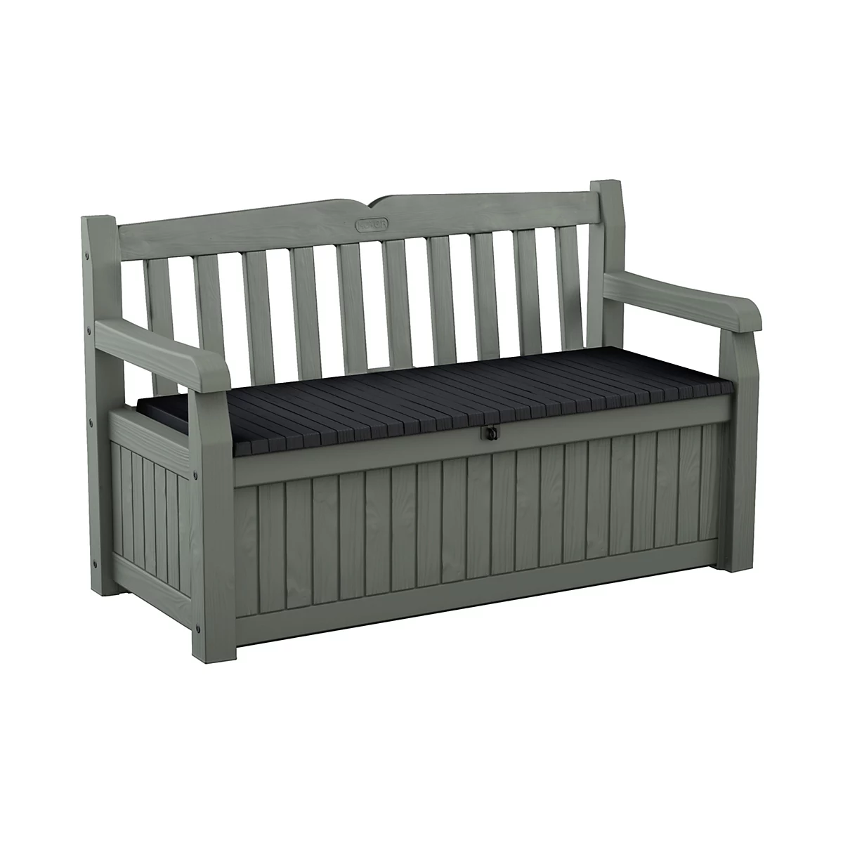 Keter, Keter Eden Green Plastic Storage bench (W) 140cm x (D) 60cm